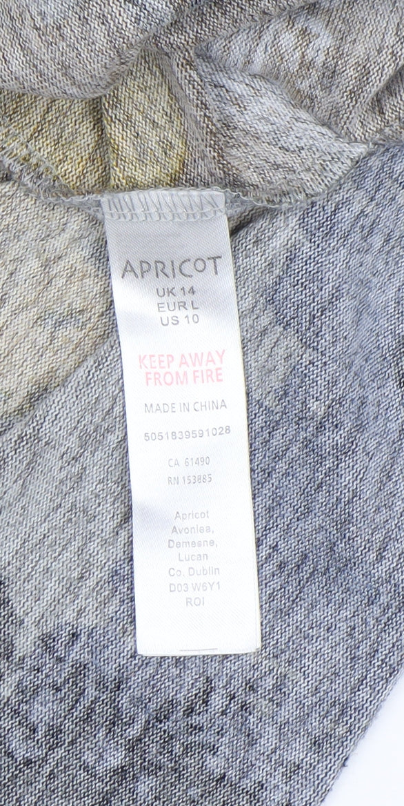 Apricot Womens Multicoloured Abstract Pullover Jumper Size 14