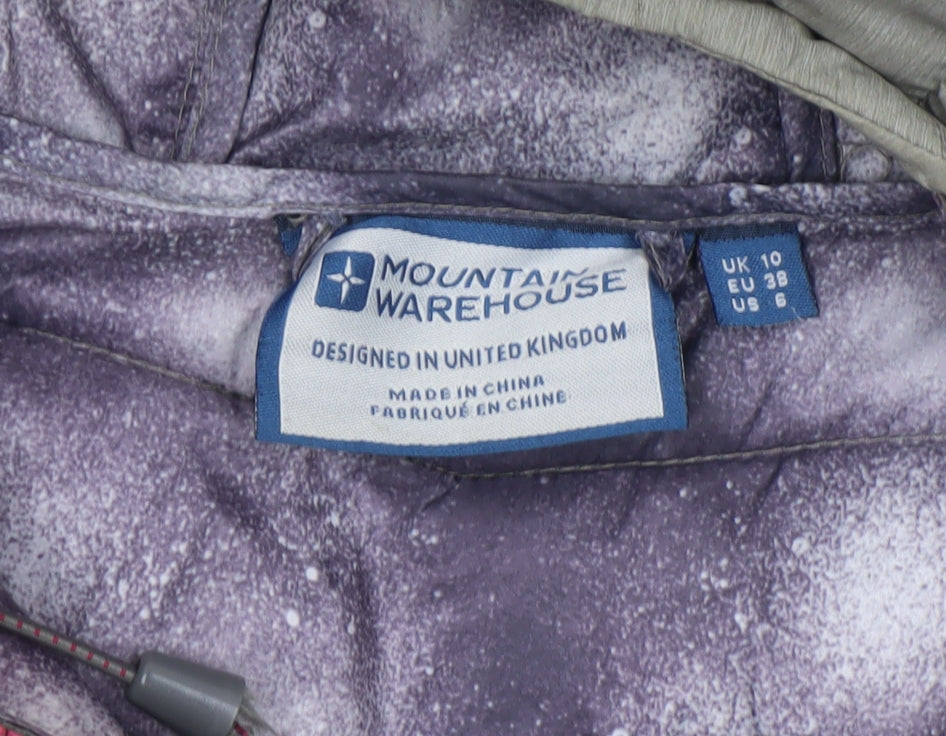 Mountain Warehouse Womens Green Hooded Puffer Jacket Size 10