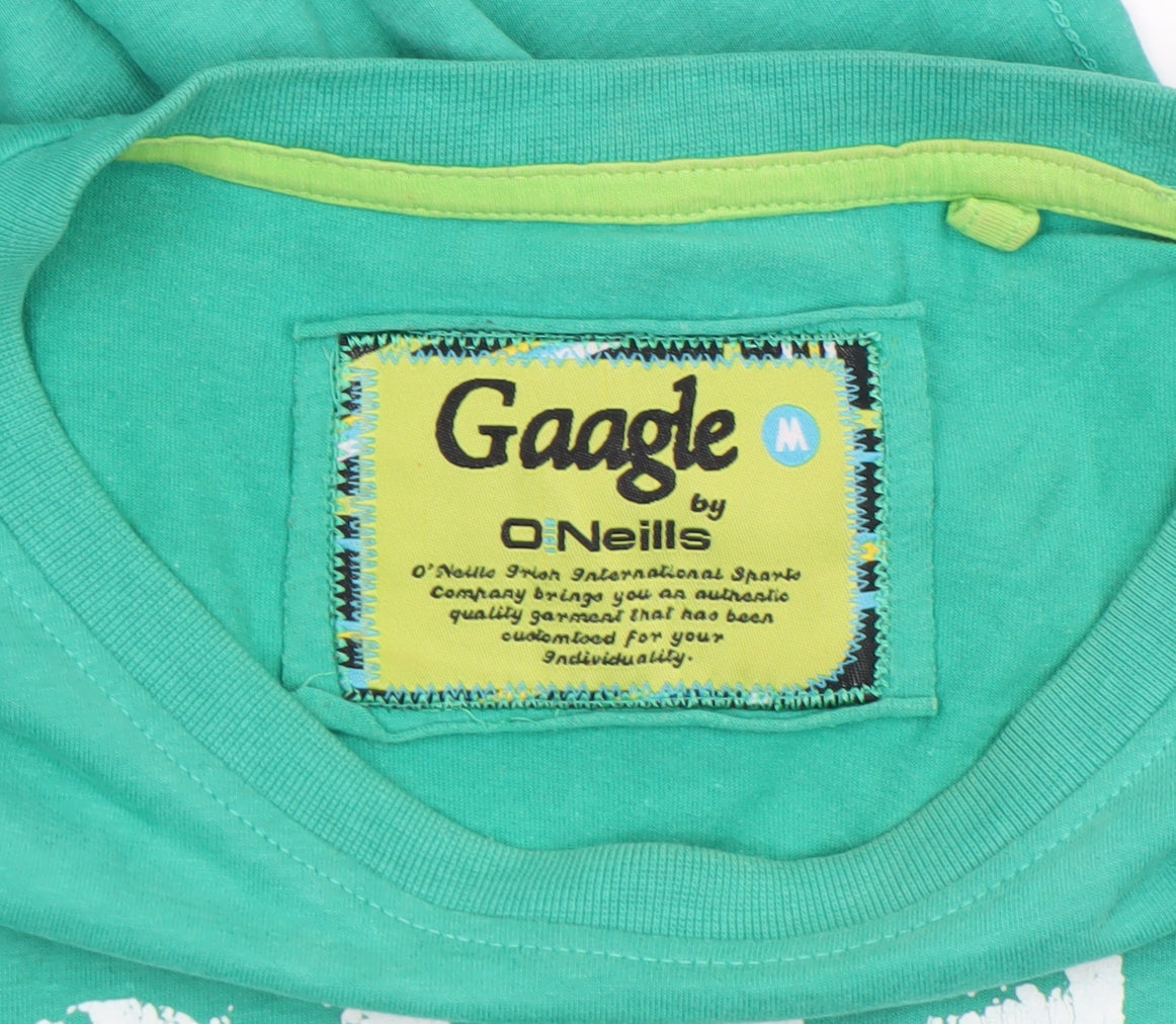 O'Neill Men's Green Funny Graphic Cotton Blend T-Shirt Size M