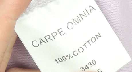 Carpe Omnia Womens Lilac Crew Neck Basic T-Shirt Size S 100% Cotton