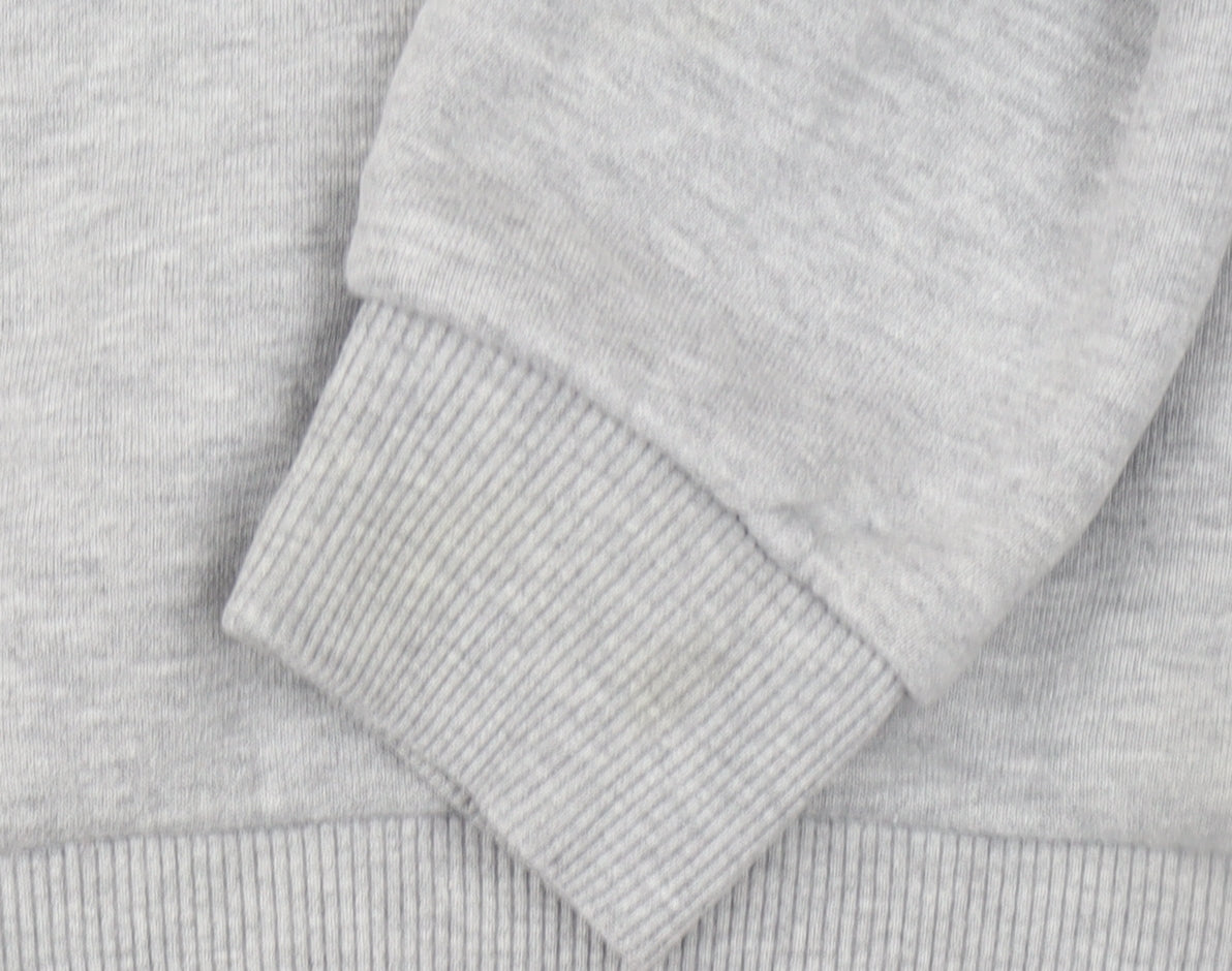 Superdry Women Grey ATHL Sweatshirt UK 6 Cotton Blend Crew Neck