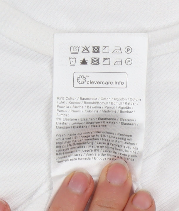 Part Two Women’s White Cotton Elastane Basic T-Shirt XL