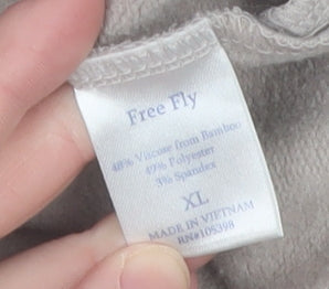 Free Fly Womens Beige XL Pullover Sweatshirt Lightweight Relaxed Fit