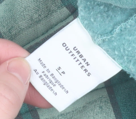 Urban Outfitters Women Green Hooded Full Zip Fleece Jacket S