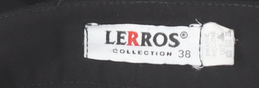 Lerros Women's Black Straight Trousers Size 10 Regular Fit