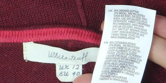 Wallis Women’s Red Long Sleeve Cotton Wool Blend Jumper Size 12