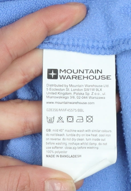 Mountain Warehouse Women Blue 1/2 Zip Fleece Sweatshirt M