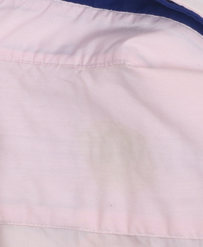 Silvio Valentin Men's Pink Slim Fit Long Sleeve Cotton Button-Up Shirt Size L