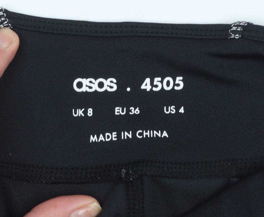 ASOS 4505 Womens Black Size 8 Activewear Leggings Gym Running Trousers