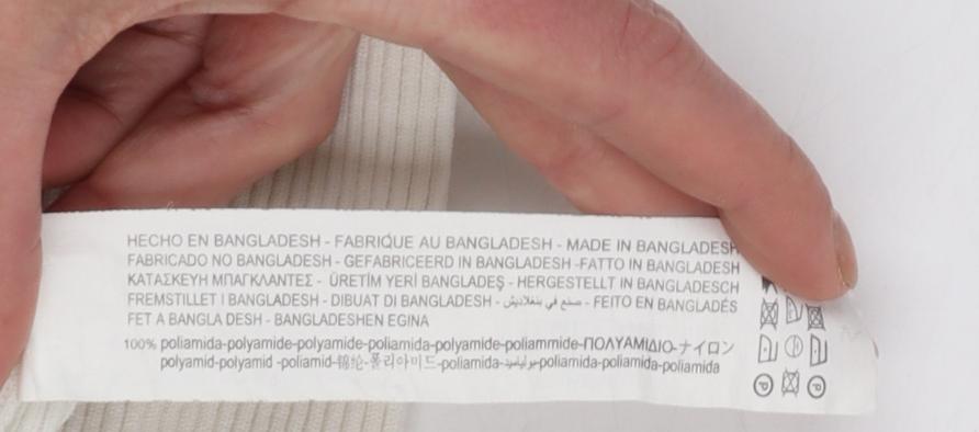 Stradivarius Women’s Ivory Long Sleeve Cropped Knit Blouse Size S