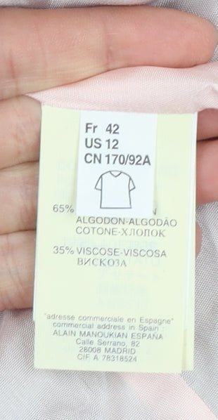 Alain Manoukian Women's Black & Pink Cropped Blazer Size 14