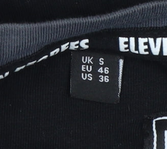 11 Degrees Men'S Black Colourblock Slim Fit T-Shirt Size S