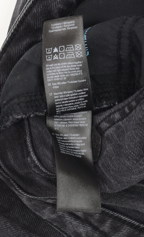 F&F Women’s Black Dark Wash Skinny Jeans UK 10 Slim Fit Cotton Blend