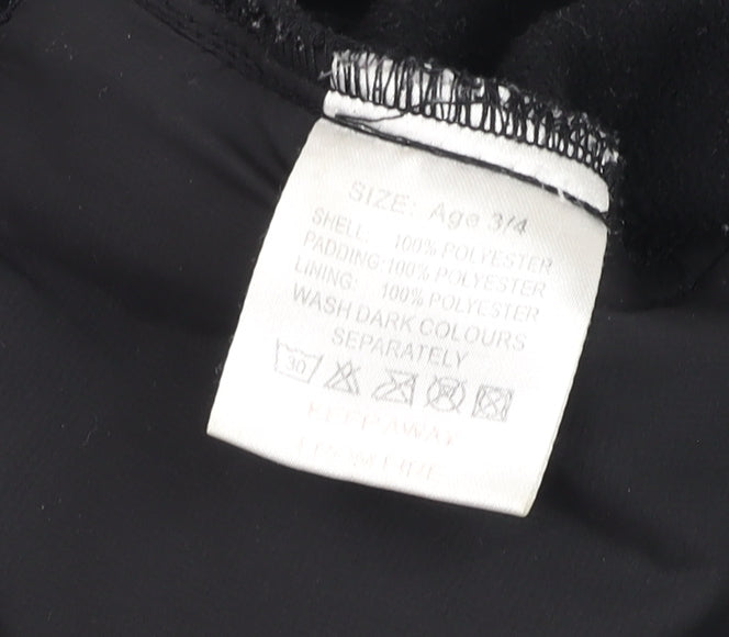 O'Neill Girls Black Softshell Full Zip Hoodie Age 3-4 Years