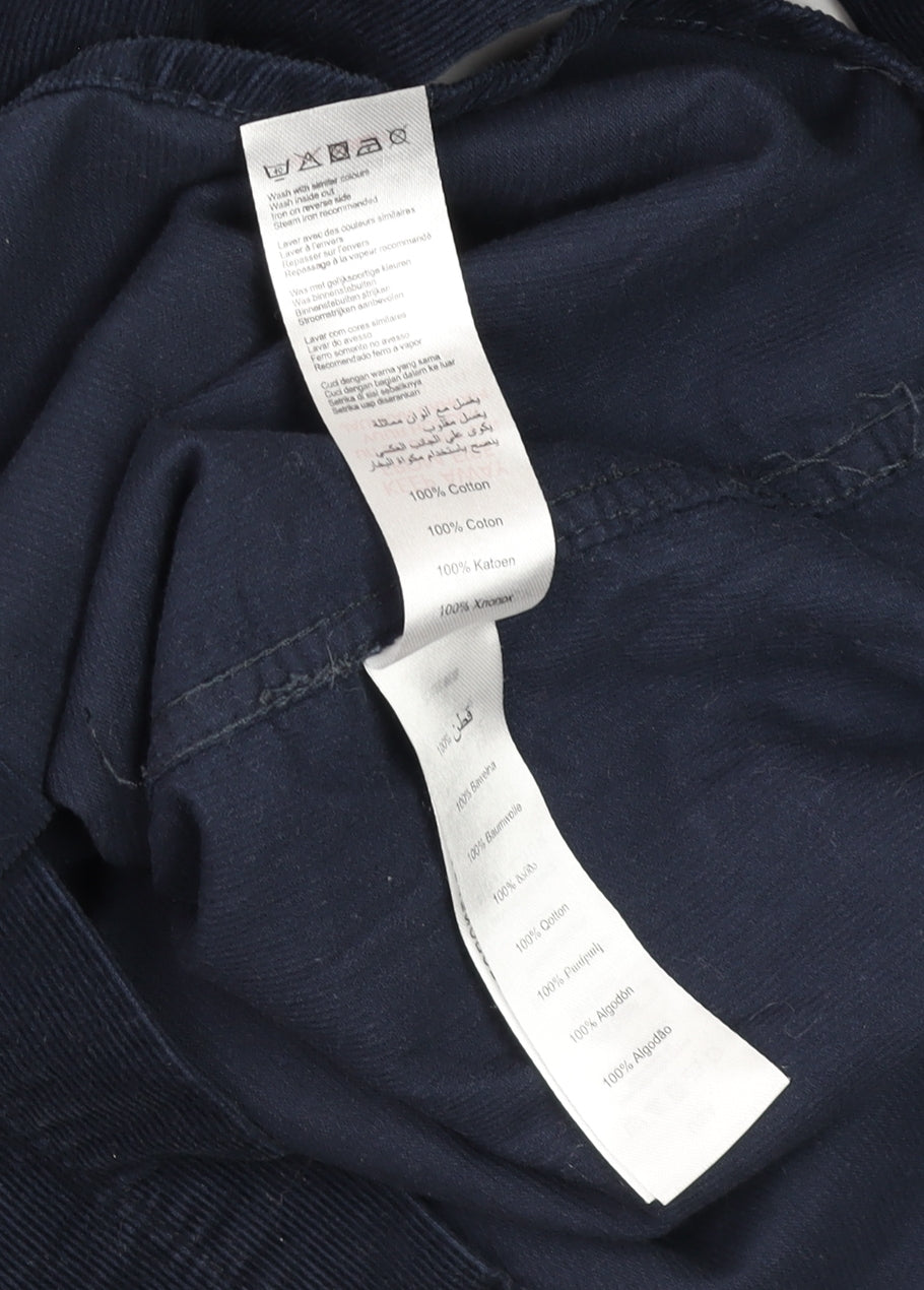 New Look Men Blue Corduroy Button-Down Shirt XS Long Sleeve Casual