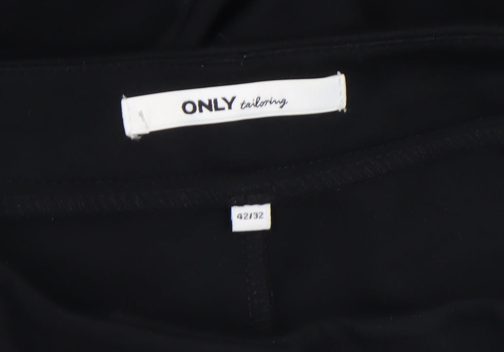 ONLY Women’s Black Slim Fit Tailored Stretch Trousers Size 14
