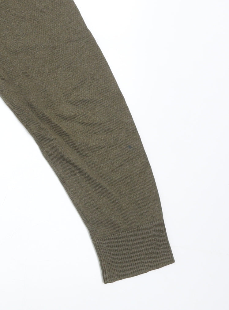 River Island Mens Green S Crew Neck Cotton Blend Jumper