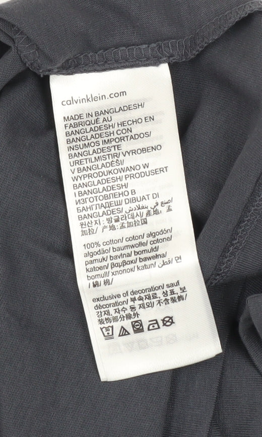 Calvin Klein Jeans Women's Black XS Cropped Cotton T-Shirt