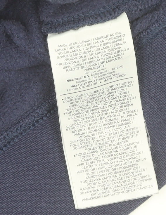 Nike Men's Navy Full Zip Hoodie Sweatshirt Size M