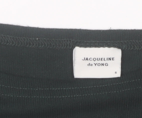 Jacqueline de Yong Women's Black Boat Neck Lightweight Pullover Jumper Size S