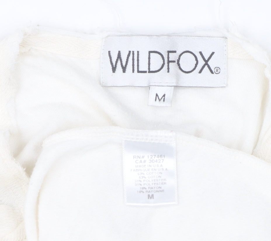 Wildfox Women’s Ivory Pineapple Graphic Pullover Jumper Size M