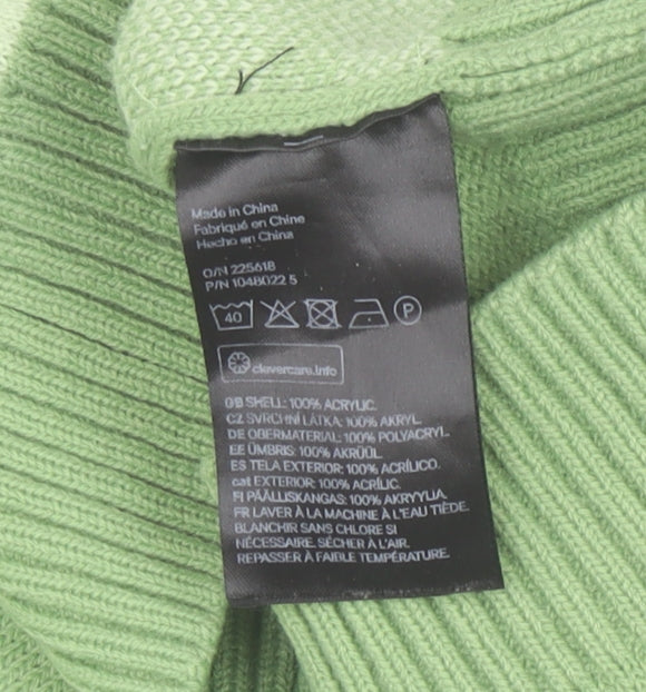 DIVIDED Womens Green Zebra Knit Sleeveless Vest Size 12