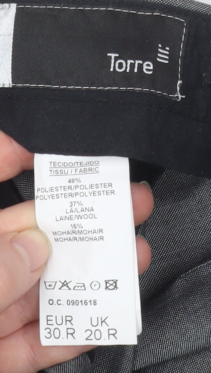 Torre Boys Grey Wool Blend Formal Dress Trousers Size 20R