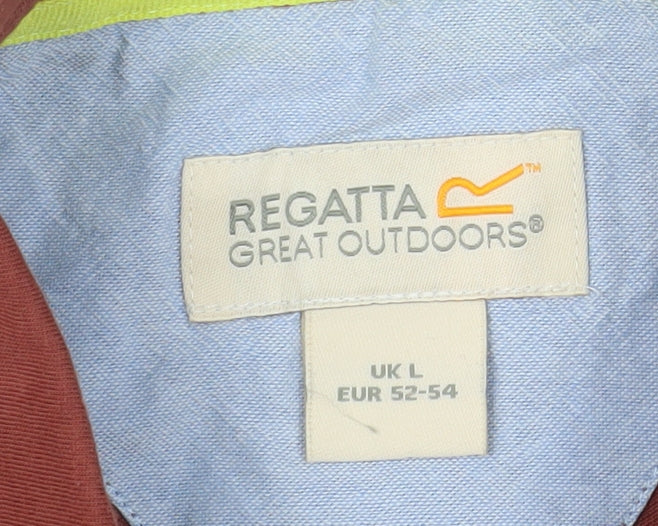 Regatta Men’s Brown Cotton Short Sleeve Polo Shirt L