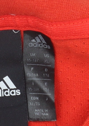 Adidas Mens Red XL Graphic Jersey T-Shirt Activewear Top