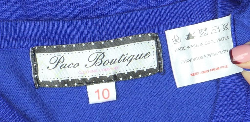Rae Boutique Womens Blue Studded Long Sleeve Cardigan Size 10