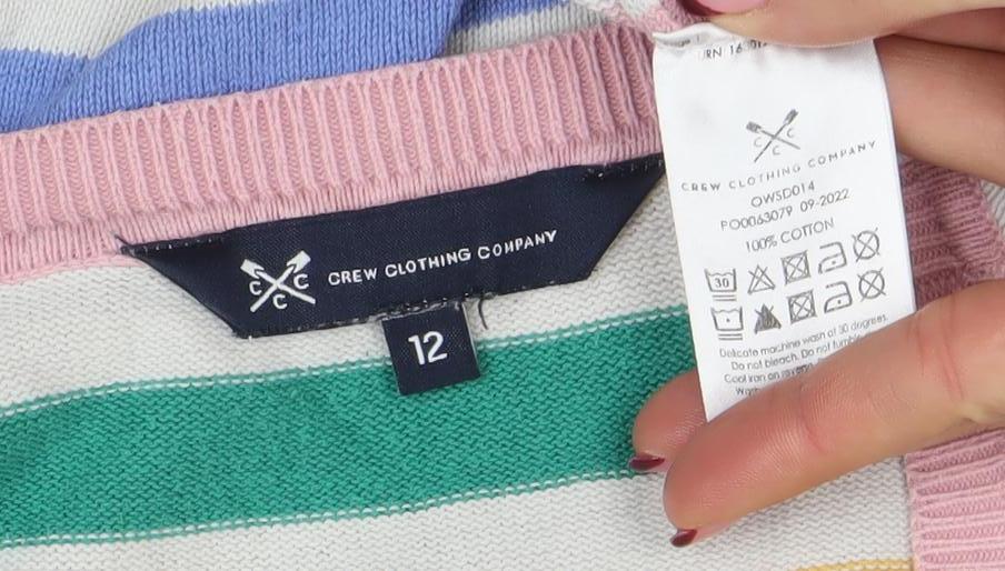 Crew Clothing Company Womens Multicoloured Stripe Cotton Jumper Size 12