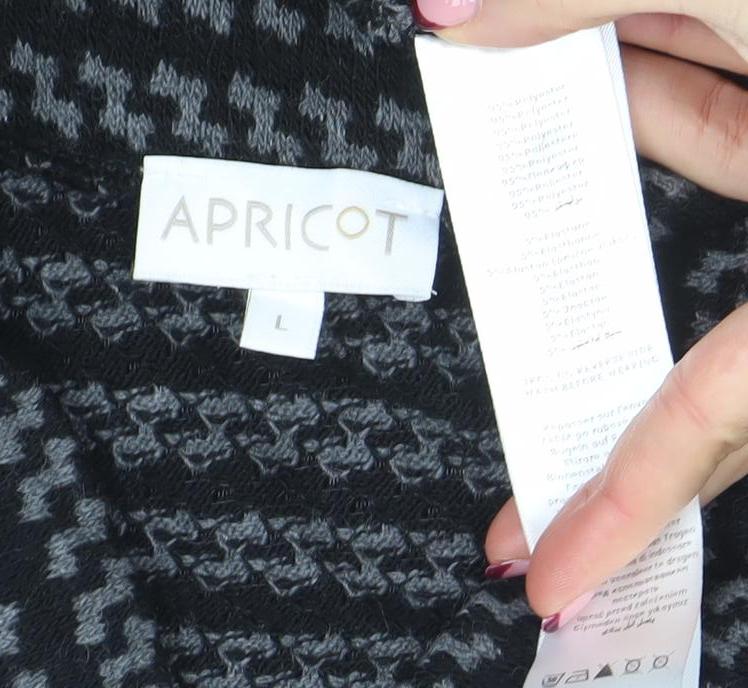 Apricot Women Black Grey Cowl Neck Sleeveless Tunic Jumper L