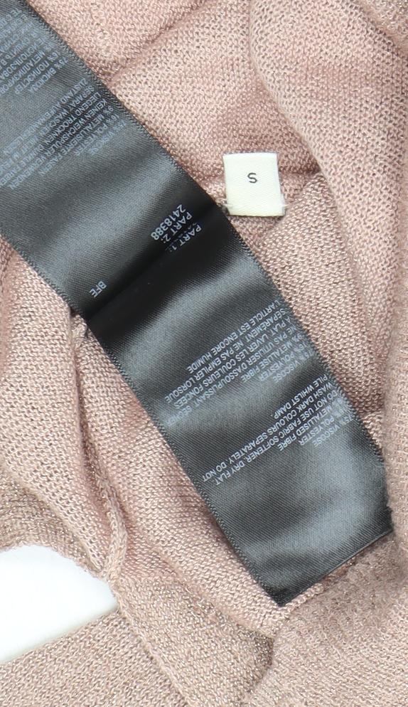 Whistles Womens Beige Scoop Neck Knit Jumper Size S