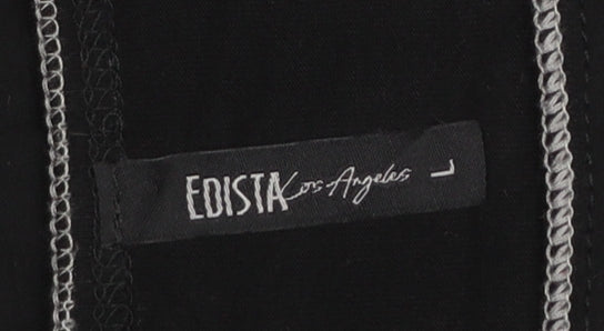 Edista Los Angeles Women's Black Nature Print 3/4 Sleeve T-Shirt L