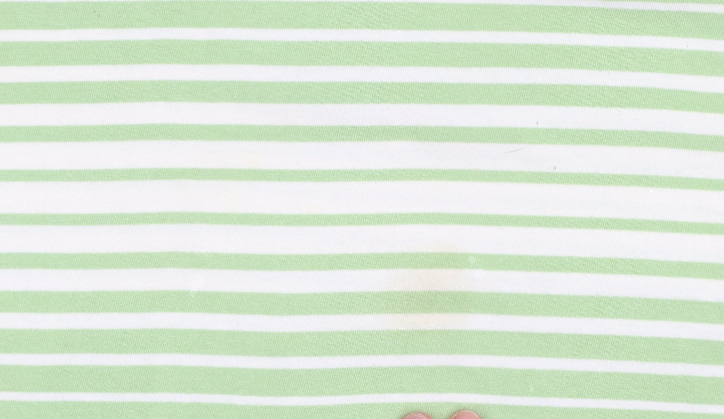 Golf Co Men’s Green Striped Cotton Polo Shirt XL