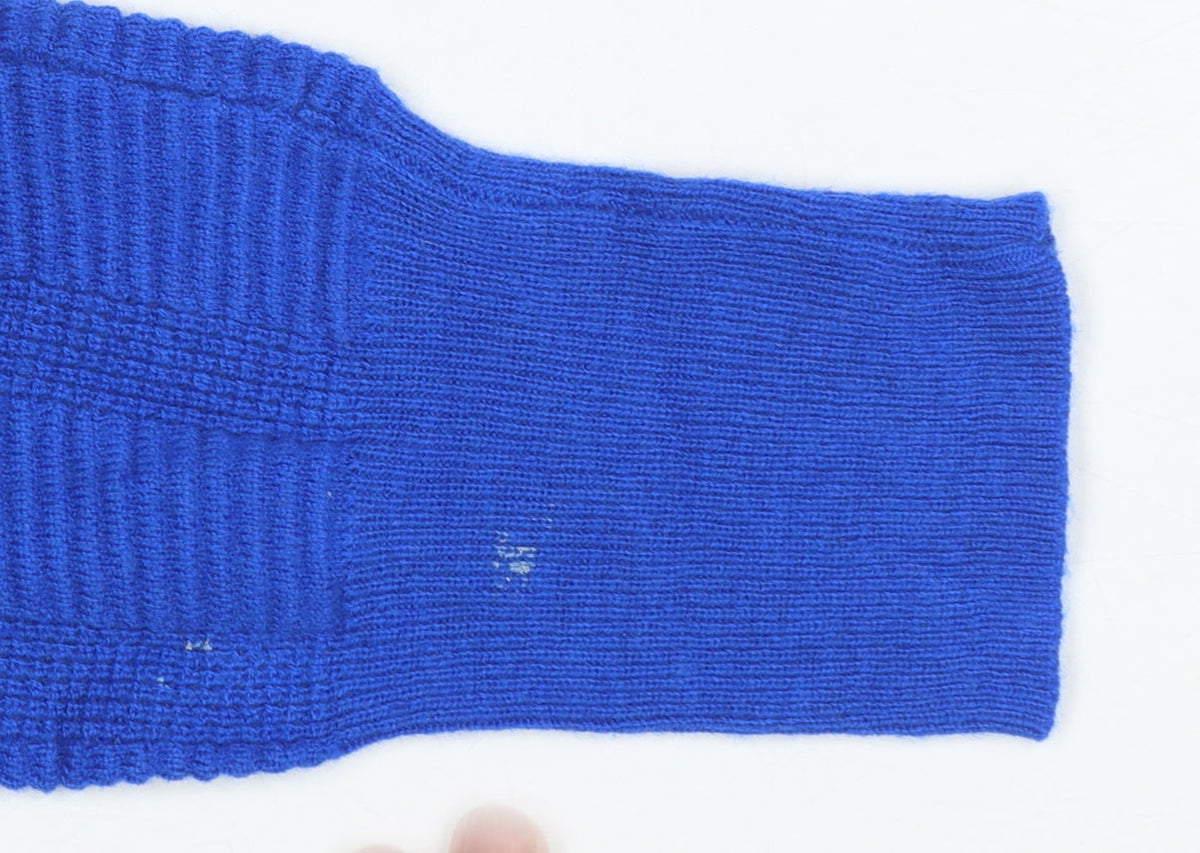 Marks & Spencer Per Una Blue Button Detail Women's Size 8 Jumper