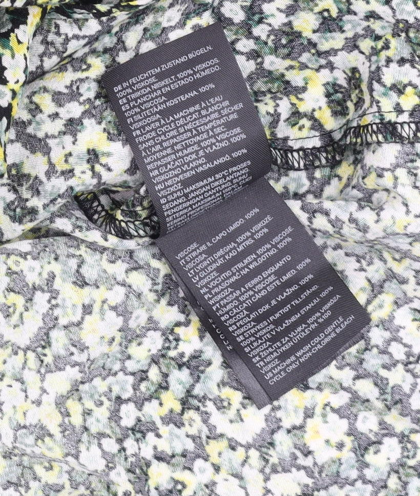 H&M Women's Multicoloured Floral Viscose Tunic Blouse Size M