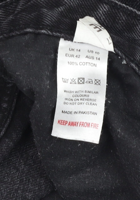 Don't Think Twice Women’s Black Mom Jeans Size 14 Regular Fit