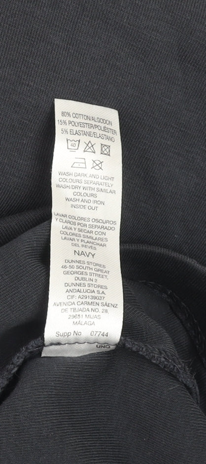 Dunnes Men's Navy 1/2 Zip Mock Neck Sweatshirt M