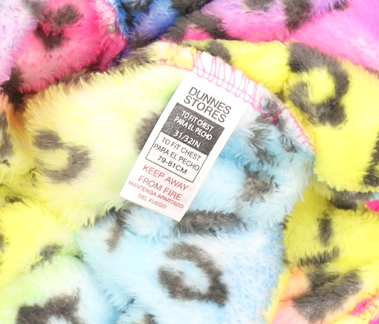 Dunnes Boys Multicoloured Fleece Hooded One Piece Pyjamas Size 10 Years