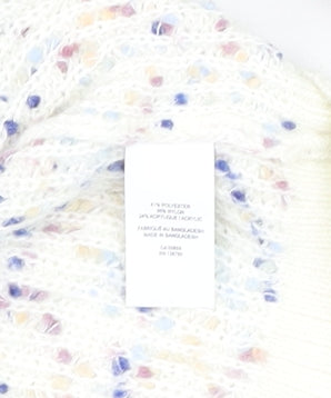 Reitmans Womens Ivory Chunky Knit Speckled Pullover Jumper Size M