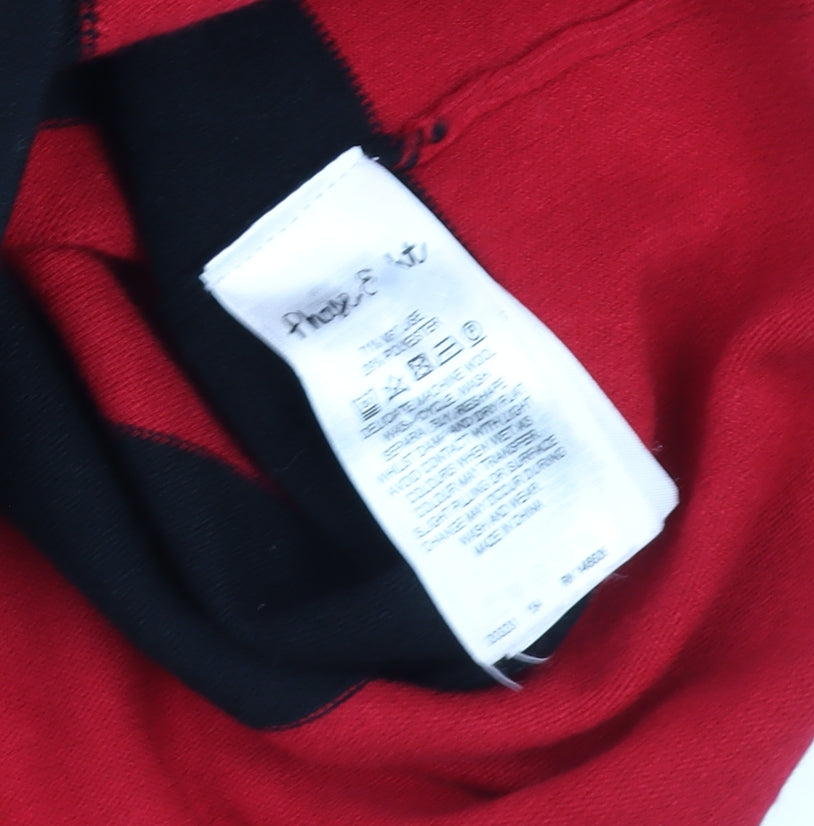 Phase Eight Women Red Black Beige Bodycon Knit Dress Size 8