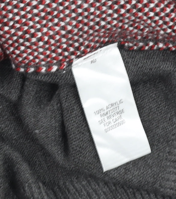 Croft & Barrow Men's Grey Argyle Cardigan 2XL Acrylic Knit