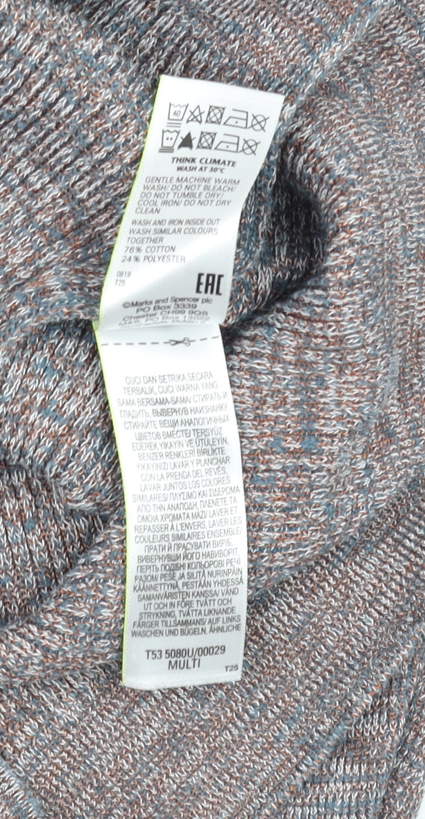 Marks & Spencer Per Una Women's Multicoloured Knit V-Neck Top Size 10