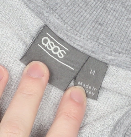 ASOS Men's Grey 1/4 Zip Sweatshirt Medium Regular Fit
