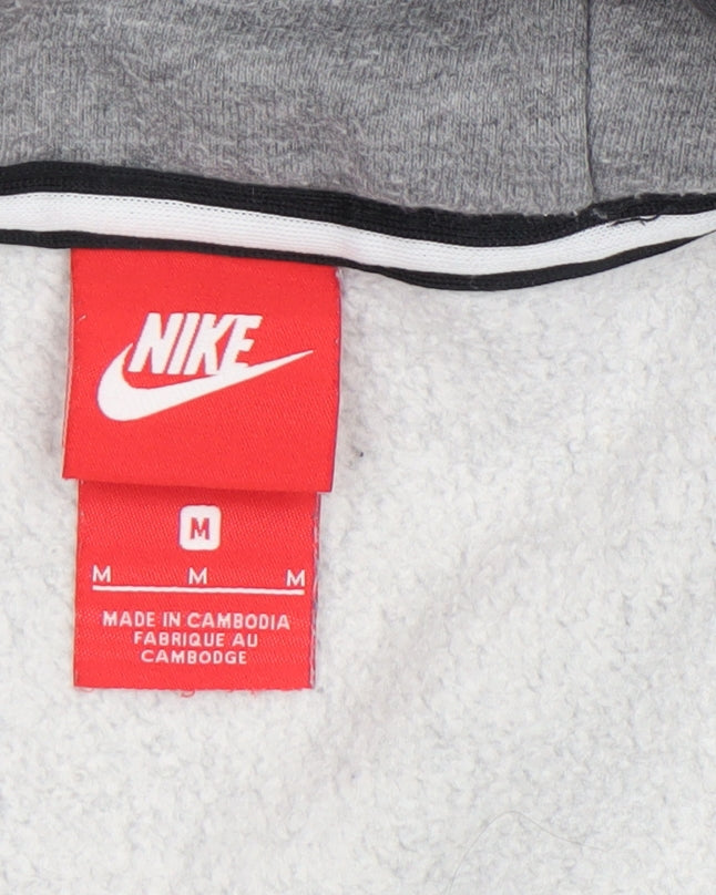 Nike Men's Grey Full Zip Hoodie Size M Sports Fleece Sweatshirt