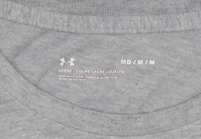 Under Armour Men's Grey Medium Loose Fit Sports T-Shirt