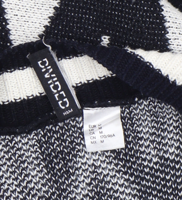 H&M Women’s Black & White Aztec Cardigan Size 12 Relaxed Fit Knit