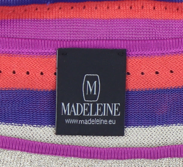 Madeleine Women’s Multicoloured Striped Boat Neck Knit Jumper M