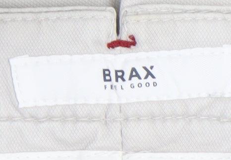 Brax Men's Beige Chino Trousers Size 38/34 Cotton Blend Casual